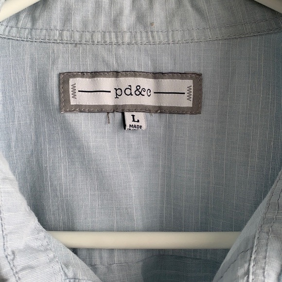 PD&C short sleeve button up men’s L - Picture 3 of 4